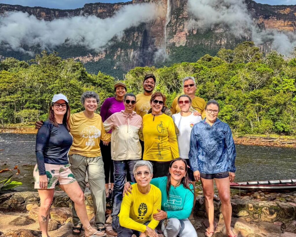 Salto Angel e as cachoeiras Hacha e El Sapo